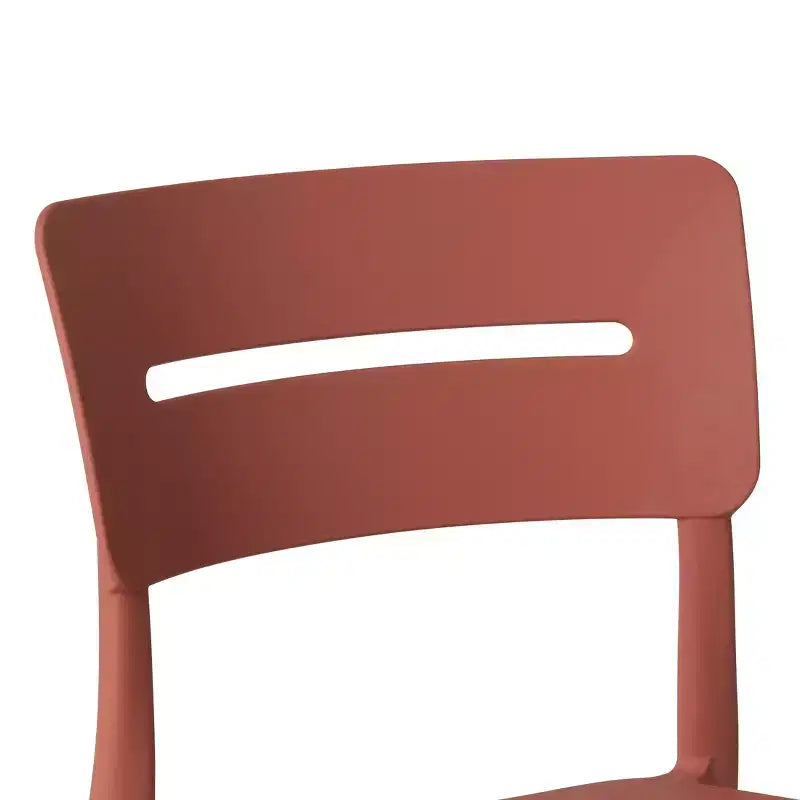 WestinTrends Playa Outdoor Modern Stackable Plastic Patio Dining Chairs (Set of 4), Red