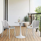 WestinTrends Sedie da pranzo impilabili moderne in plastica da esterno Playa (set da 2)