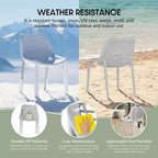 WestinTrends Sedie da pranzo impilabili moderne in plastica da esterno Playa (set da 2)