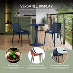 WestinTrends Sedie da pranzo impilabili moderne in plastica da esterno Playa (set da 2)