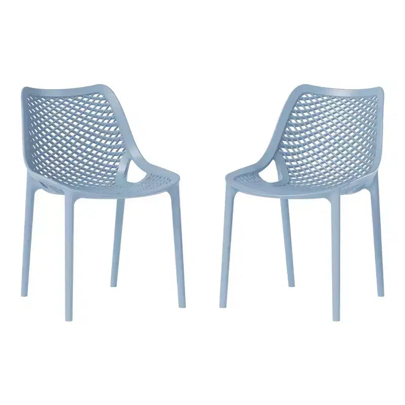 WestinTrends Sedie da pranzo impilabili moderne in plastica da esterno Playa (set da 2)