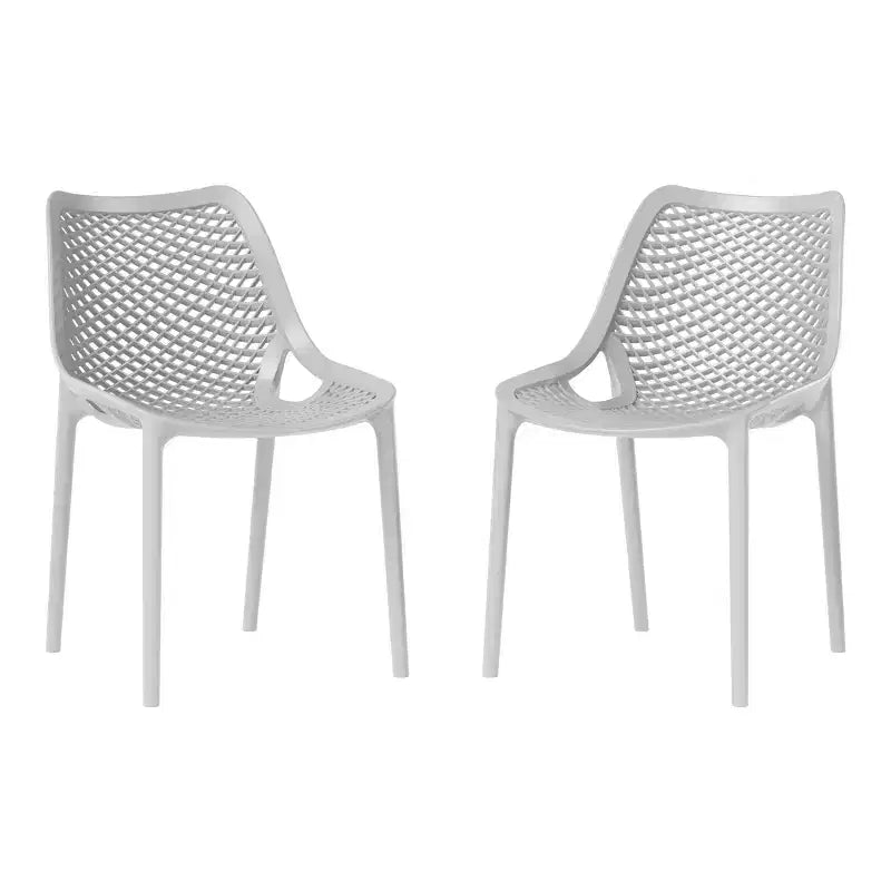 WestinTrends Sedie da pranzo impilabili moderne in plastica da esterno Playa (set da 2)
