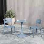 WestinTrends Playa Outdoor Modern Stackable Plastic Patio Dining Chairs (Set of 2)