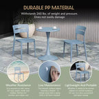 WestinTrends Playa Outdoor Modern Stackable Plastic Patio Dining Chairs (Set of 2)