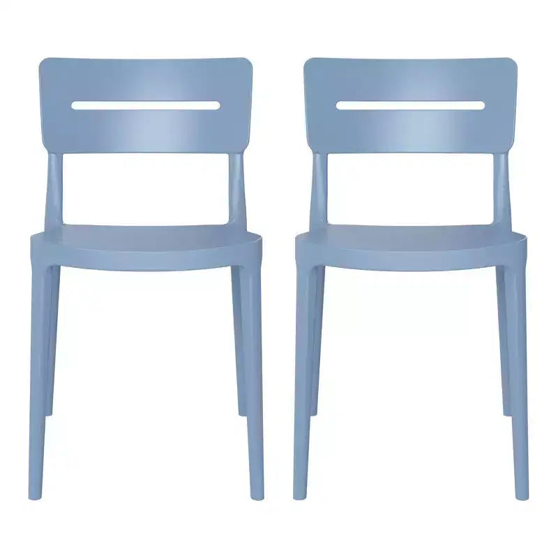 WestinTrends Playa Outdoor Modern Stackable Plastic Patio Dining Chairs (Set of 2)