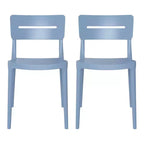 WestinTrends Playa Outdoor Modern Stackable Plastic Patio Dining Chairs (Set of 2)