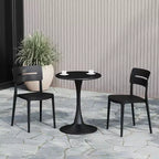 WestinTrends Playa Outdoor Modern Stackable Plastic Patio Dining Chairs (Set of 2)