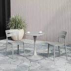 WestinTrends Playa Outdoor Modern Stackable Plastic Patio Dining Chairs (Set of 2)