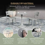 WestinTrends Playa Outdoor Modern Stackable Plastic Patio Dining Chairs (Set of 2)
