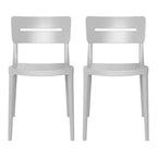 WestinTrends Playa Outdoor Modern Stackable Plastic Patio Dining Chairs (Set of 2)