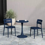 WestinTrends Playa Outdoor Modern Stackable Plastic Patio Dining Chairs (Set of 2)