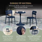 WestinTrends Playa Outdoor Modern Stackable Plastic Patio Dining Chairs (Set of 2)