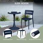 WestinTrends Playa Outdoor Modern Stackable Plastic Patio Dining Chairs (Set of 2)