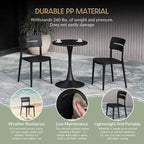 WestinTrends Playa Outdoor Modern Stackable Plastic Patio Dining Chairs (Set of 2)