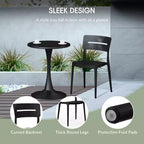 WestinTrends Playa Outdoor Modern Stackable Plastic Patio Dining Chairs (Set of 2)