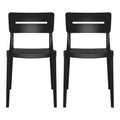WestinTrends Playa Outdoor Modern Stackable Plastic Patio Dining Chairs (Set of 2)