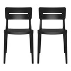 WestinTrends Playa Outdoor Modern Stackable Plastic Patio Dining Chairs (Set of 2)