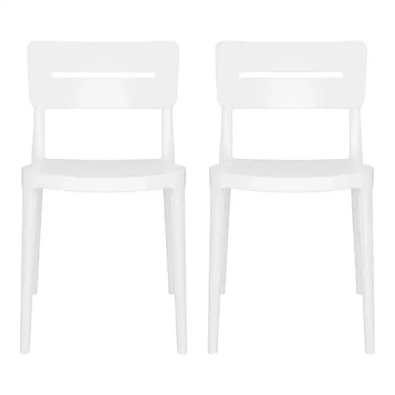 WestinTrends Playa Sedie da esterno moderne impilabili in plastica per sala da pranzo (set da 2)