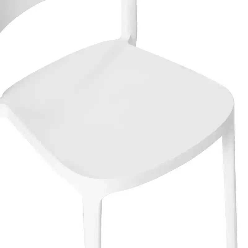 WestinTrends Playa Outdoor Modern Stackable Plastic Patio Dining Chairs (Set of 4), White