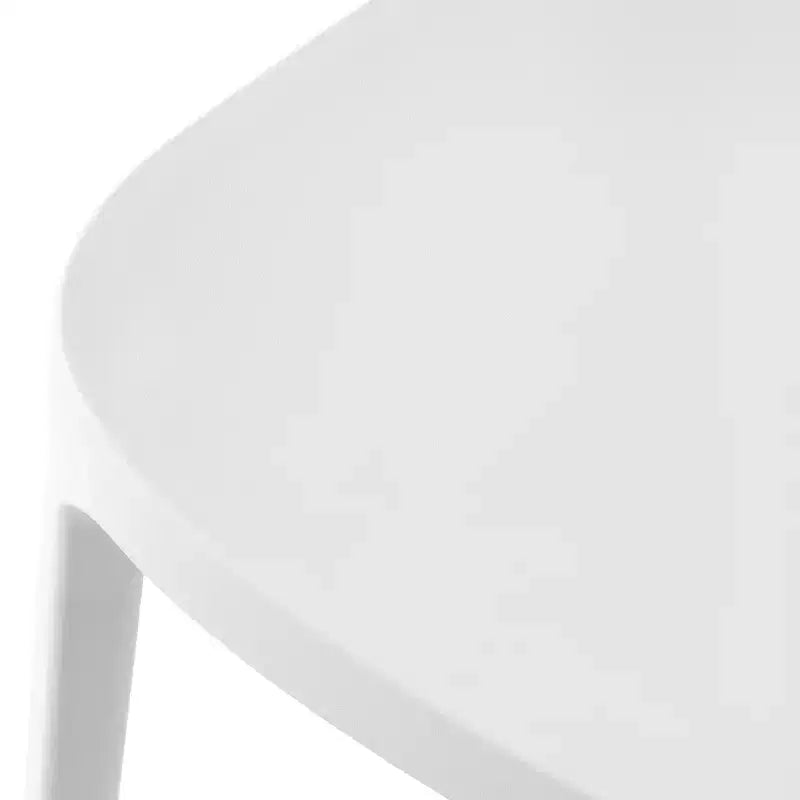 WestinTrends Playa Outdoor Modern Stackable Plastic Patio Dining Chairs (Set of 4), White