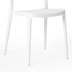 WestinTrends Playa Outdoor Modern Stackable Plastic Patio Dining Chairs (Set of 4), White