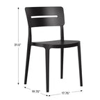 WestinTrends Playa Outdoor Modern Stackable Plastic Patio Dining Chairs (Set of 4), White