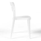 WestinTrends Playa Outdoor Modern Stackable Plastic Patio Dining Chairs (Set of 4), White