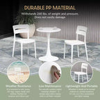 WestinTrends Playa Outdoor Modern Stackable Plastic Patio Dining Chairs (Set of 4), White
