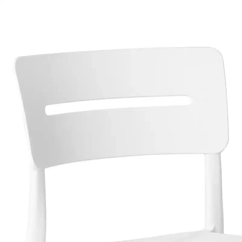 WestinTrends Playa Outdoor Modern Stackable Plastic Patio Dining Chairs (Set of 4), White
