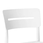 WestinTrends Playa Outdoor Modern Stackable Plastic Patio Dining Chairs (Set of 4), White