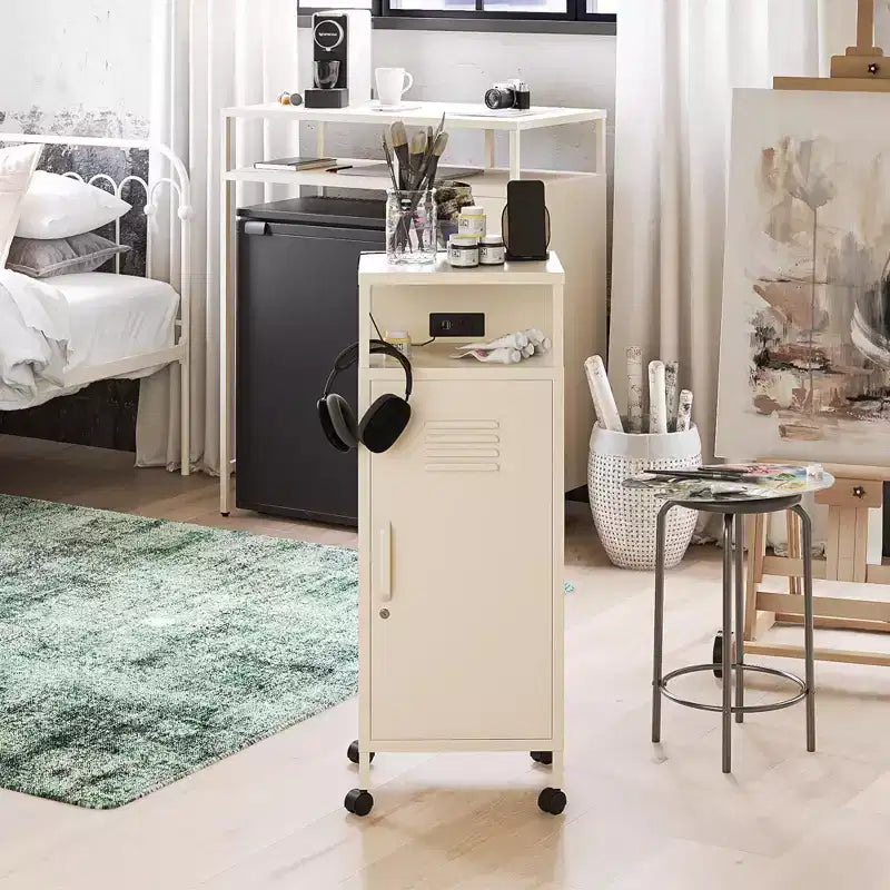 Carrello Contenitore Mobile in Metallo Stile Armadietto Novogratz Cache