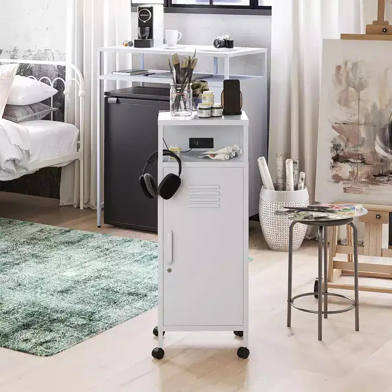 Carrello Contenitore Mobile in Metallo Stile Armadietto Novogratz Cache