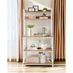 Porta Forno a Microonde con Presa di Corrente, 14 Ganci, Mobiletto Bar per Caffè Regolabile, Scaffale da Cucina, 40 x 80 x 170 cm