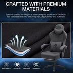 Hoffree Sedia da gaming massaggiante traspirante con poggiapiedi e regolabile, sedia da ufficio ergonomica per PC