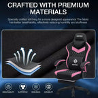 Hoffree Sedia da gaming massaggiante traspirante con poggiapiedi e regolabile, sedia da ufficio ergonomica per PC