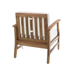 GDFStudio Abena Outdoor Acacia Wood Club Chair with Cushions