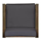 GDFStudio Abena Outdoor Acacia Wood Club Chair with Cushions