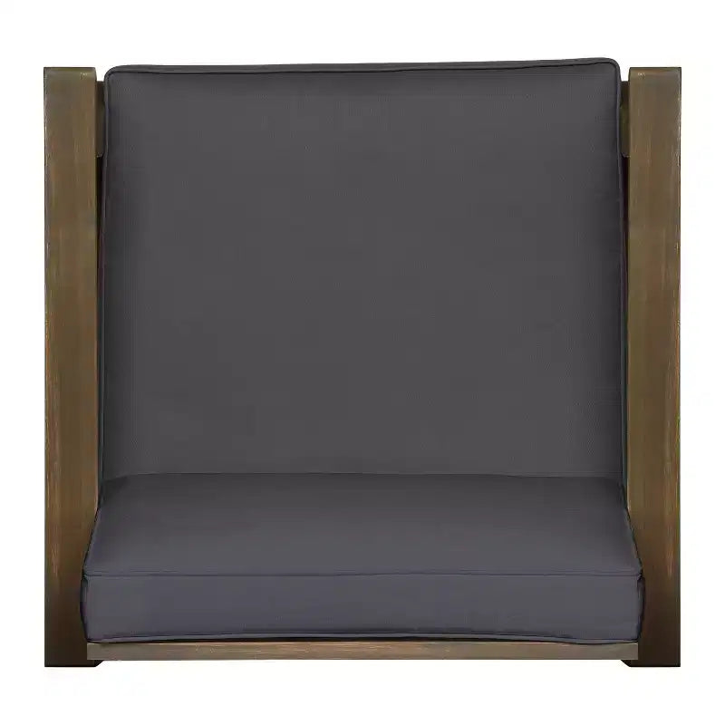 GDFStudio Abena Outdoor Acacia Wood Club Chair with Cushions