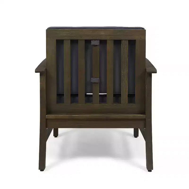 GDFStudio Abena Outdoor Acacia Wood Club Chair with Cushions