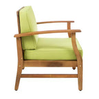 GDFStudio Abena Outdoor Acacia Wood Club Chair with Cushions