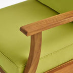 GDFStudio Abena Outdoor Acacia Wood Club Chair with Cushions