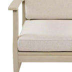 GDFStudio Abena Outdoor Acacia Wood Club Chair with Cushions
