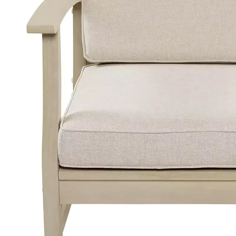 GDFStudio Abena Outdoor Acacia Wood Club Chair with Cushions