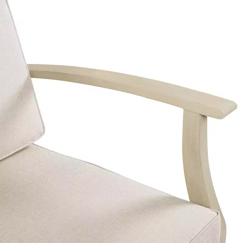 GDFStudio Abena Outdoor Acacia Wood Club Chair with Cushions