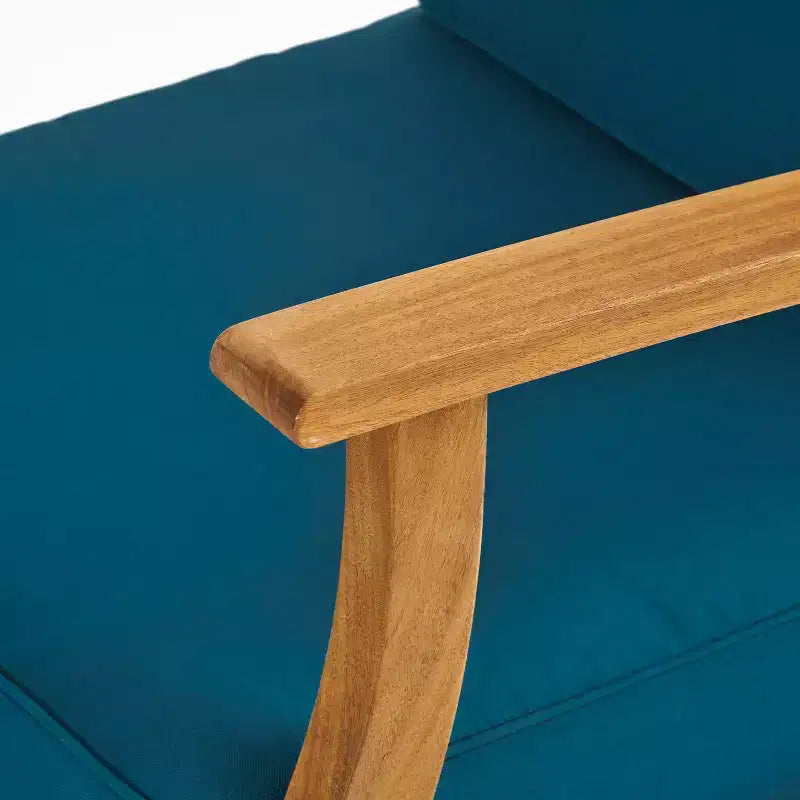 GDFStudio Abena Outdoor Acacia Wood Club Chair with Cushions