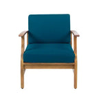 GDFStudio Abena Outdoor Acacia Wood Club Chair with Cushions