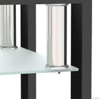 MAYEERTY Tavolino Moderno in Vetro Temperato, Tavolino Laterale Quadrato per Soggiorno Camera da Letto, Set da 2, Trasparente