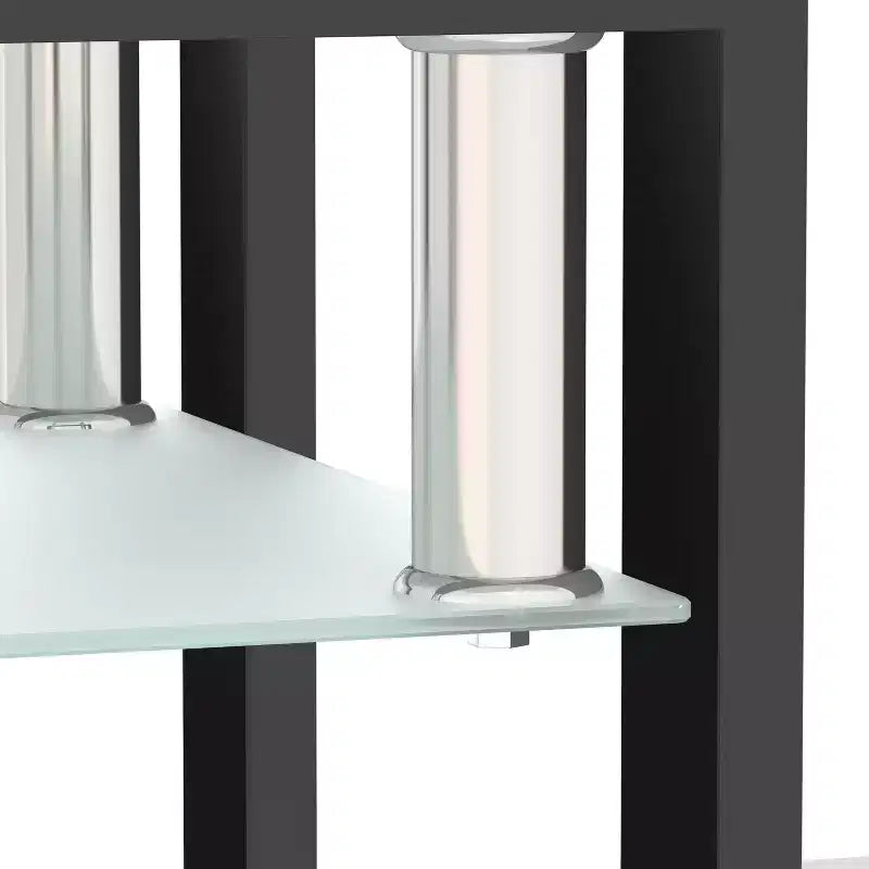 MAYEERTY Tavolino Moderno in Vetro Temperato, Tavolino Laterale Quadrato per Soggiorno Camera da Letto, Set da 2, Trasparente