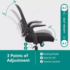 Enhanced Comfort: Tall Office Chair with Adjustable Foot Ring, Fits Standing Desks, Counter Height