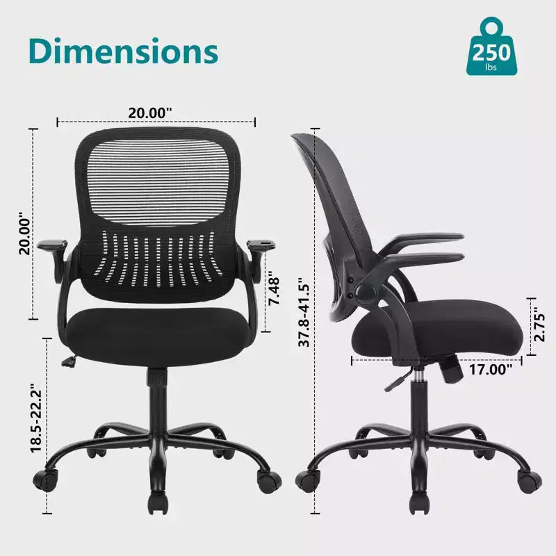 Enhanced Comfort: Tall Office Chair with Adjustable Foot Ring, Fits Standing Desks, Counter Height
